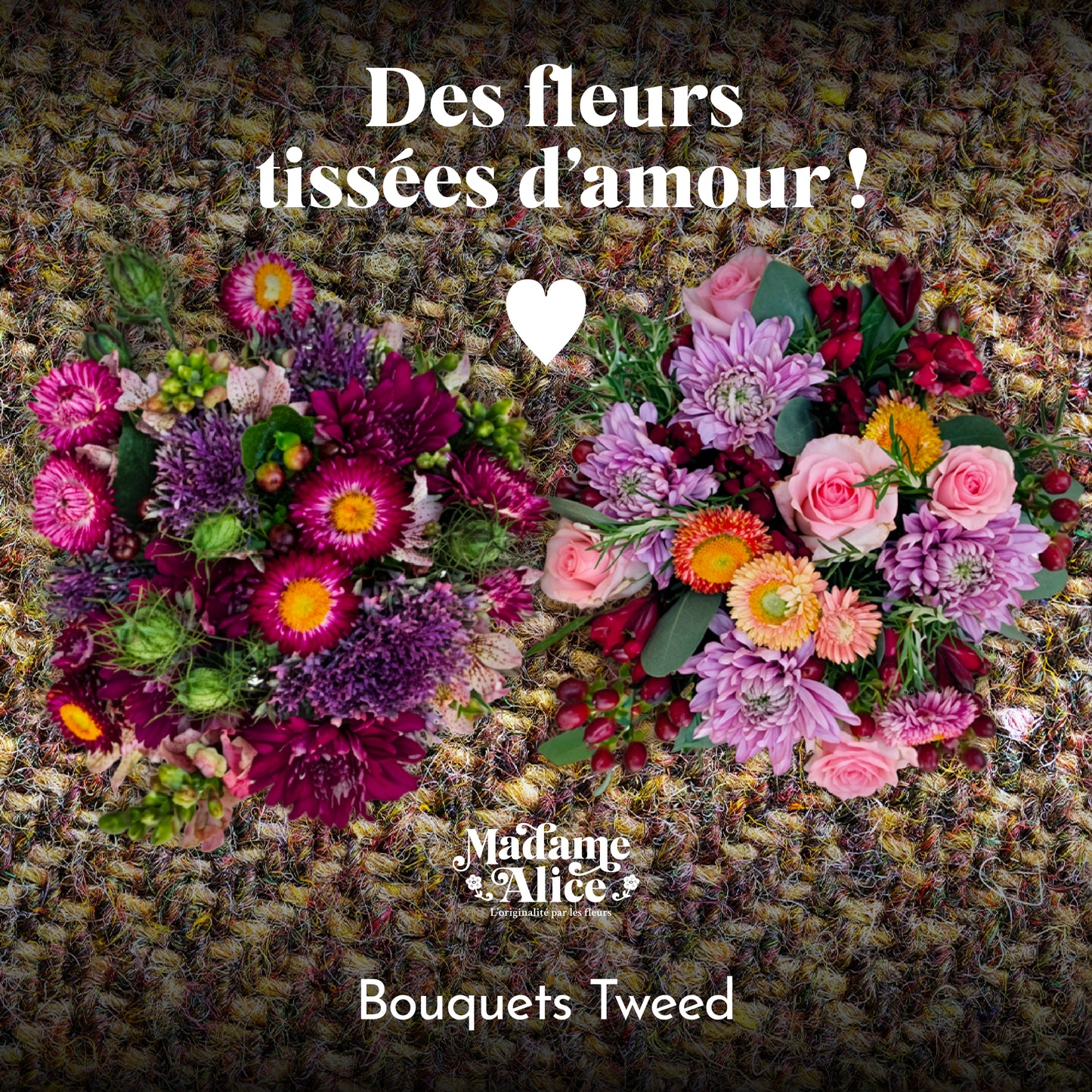 Le Bouquet Tweed │ Collection Fleurs en textile