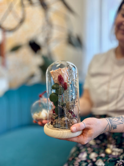 Rose éternelle  | Cloche de verre   | Le p'tit Expresso