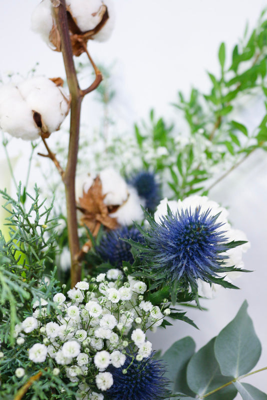 Bouquet coton ouaté│ Collection Fleurs en textile
