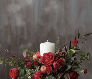Atelier centre de table de Noël abondance de bougies et fleurs fraîches | Cadeau de Noël Originale DIY | 23 décembre