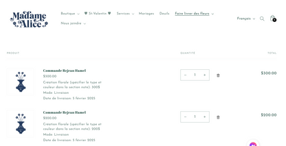 Commande équipe Salon Rejean Hamel