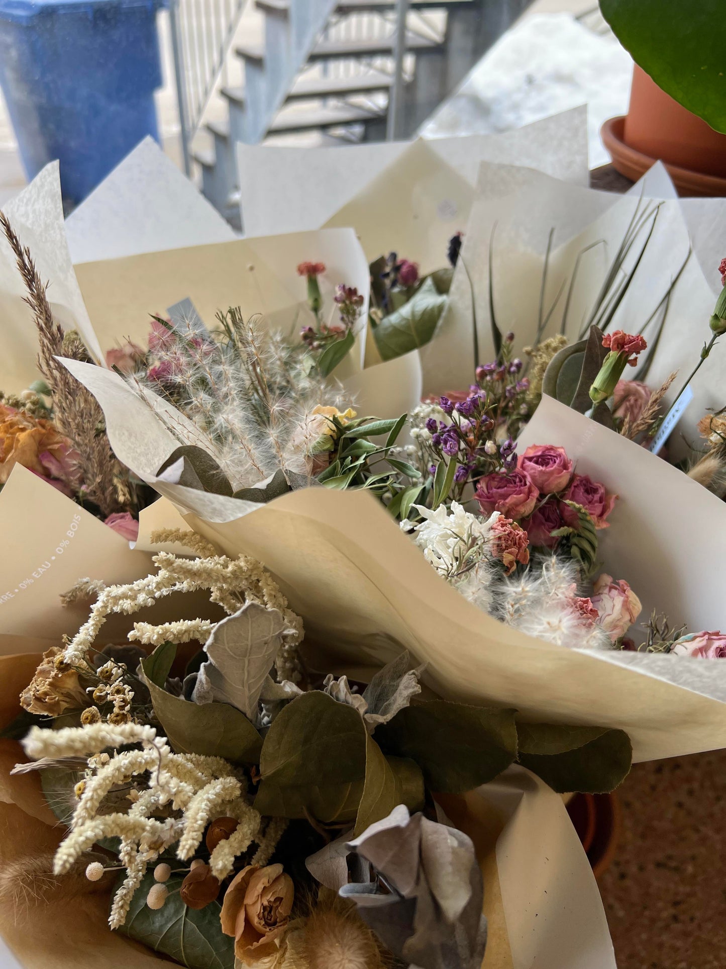 Bouquet de fleurs séchées
